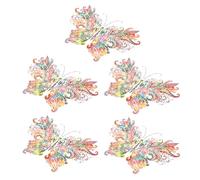 WOONEKY 5 Sheets Butterfly-Shaped Heat Transfer Vinyl Assorted Color Pet Material Good Adhesion Practical DIY Printing Decoration for Clothing T-Shirts DIY Clothes at Home