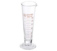 WOONEKY 50ml Graduated Measuring Cup with Half-Line Graduations Borosilicate Glass Conical Beaker Heat Resistant for Chemistry Lab and Liquid Dispensing