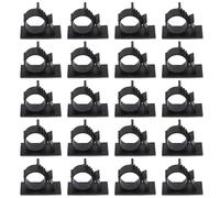 WOONEKY 50pcs Large Self-Adhesive Water Pipe Clamps Black Hose Clamp Kit for Cable, Tube and Wire Management, Reinforced Support Clips Suitable for Plumbing and Air Conditioning