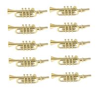 WOONEKY 50pcs Miniature Musical Instrument Models Tiny Trumpet Saxophone Flute Ornaments for DIY Crafts Christmas Tree Wreath Decoration Musical