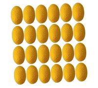 WOONEKY 50pcs Natural Silk Exfoliating Balls for Face Cleaning Gentle Blackhead Removal Scrub for Skin Care Yellow