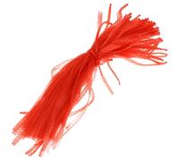 WOONEKY 50pcs Red Pe Net Bags for Vegetables with Quick to Dry and Foldable Features, Reusable Mesh Produce Bags for Home Shopping and Supermarket Fruit Packaging