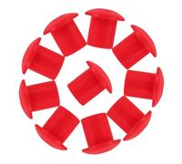 WOONEKY 50pcs Red Rebar Protection Caps Mushroom Shape Plastic Safety Covers for Construction Rebar Ends Easy to Install Protective Sleeves for Reinforcement Stake Safety