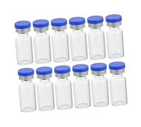 WOONEKY 50pcs Reusable Glass Vials Small Storage Bottles Leak Sealing Caps Liquid Medicine Vials Compact for Travel Laboratory Use Essential Oils Powder Storage