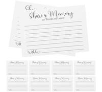WOONEKY 50pcs Simple Style Blessing Cards for Birthday Party, Wedding Congratulations, and Festival Greetings - Minimalist Share a Memory Greeting Cards for Celebration and Thanks