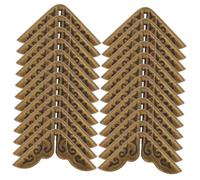 WOONEKY 50Pcs Small Metal Book Corners Antique Bronze Decorative Photo Album Edge Protectors for Scrapbooks Notebooks and Collectors Vintage Style Corner Guards for Books and Magazines