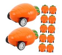 WOONEKY 50pcs Tiny Carrot Pull Back Cars Adorable Friction Powered Vehicles for Easter Party Favors Compact Mini Racing Cars for Unique Design for Boys
