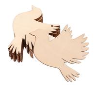 WOONEKY 50pcs Unfinished Wood Bird Cutouts with Holes and Twine Natural Wooden Hanging Slices for Wedding Theme Pendant Decorations DIY Craft Ornaments for Christmas and Home