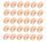 WOONEKY 50pcs Wooden Doll Pin Base round Peg Stands for DIY Craft