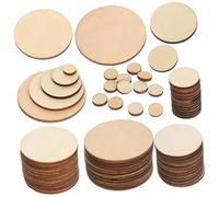 WOONEKY 525pcs Unfinished Round Wooden Discs Wood Chips for DIY Crafts Blank Wood Circles for Painting Writing Party Decorations and Handcraft Projects