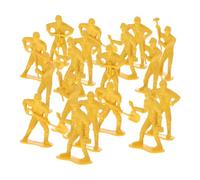 WOONEKY 54pcs Engineering Worker Figures Model Play Set for Realistic Plastic Construction Man Kit for DIY Collection Educational Use Detailed Miniature Micro Landscape Worker Models