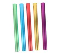 WOONEKY 5pcs Aluminum Alloy Relay Baton with Distinctive Bright Colors for Track Relay Races Lightweight Running Sticks for Outdoor Athletic Competitions and School Team Events