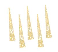 WOONEKY 5pcs Ancient Queen Metal Nail Claws Hollow Design Finger Nail Covers for Cosplay Halloween and Costumes Unique Accessories for Parties and