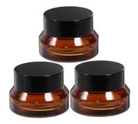 WOONEKY 5pcs Cream Bottle Makeup Containers Small Travel Jars Lids for Toiletries Sample Pot Apothecary Jar Design Leakproof Spiral Cap