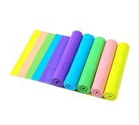 WOONEKY 5PCS Elastic Yoga Stretch Strap Resistance Bands for Training Non Slip Grip for Flexibility and Stretching Green Yellow Purple