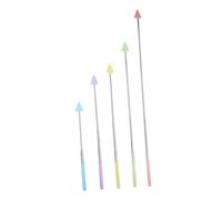 WOONEKY 5Pcs Extendable Teacher Sticks Stainless Steel Blackboard Teaching Rods Handheld Reading Indicators for Classroom Office Training