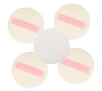 WOONEKY 5pcs Flocking Cosmetic Powder Applicators Makeup Sponges for Loose Powder Decorative Body Ribbon Breathable for Comfortable Use