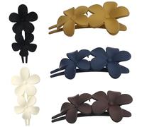 WOONEKY 5Pcs Floral Hair Clips Lightweight Non Slip Flower Hair Pins Ginger and Elegant Hair Accessories for Women
