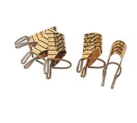 WOONEKY 5pcs Golden Aluminum Tray Nail Extension Tips Finger Clip Soft Gel Full Cover Nail Art Forms Reusable Kits for Manicure
