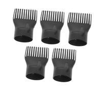 WOONEKY 5pcs Hair Dryer Comb Attachment High Temperature Resistant Styling Nozzle for Detangling Straightening Hairdryer Accessory for Home Travel Use