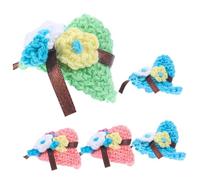 WOONEKY 5Pcs Mini House Hats Decoration Intricate Design Dollhouse Accessories for Birthday Christmas Stylish Doll Plaything Random Color