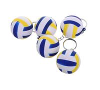 WOONEKY 5pcs Mini Volleyball Keychains Compact and Volleyball Keyring Backpack Charms for Portable Sports Accessories for Gym Bags and Party Supplies