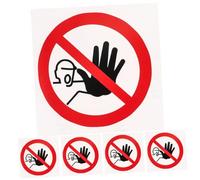 WOONEKY 5pcs No Entrance Warning Label Stickers Safety Warning Sign Decals for Indoor Outdoor Smooth Surfaces Use No Admittance Safety Mark