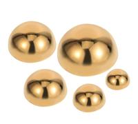 WOONEKY 5pcs Polished Stainless Steel Gazing Balls Decorative Reflective Garden Hemisphere Spheres for Unique Garden Decor Photography Props