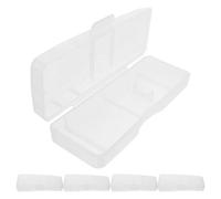 WOONEKY 5pcs Portable Clear Manual Shaving Case Lightweight Hard Plastic Travel Holder for Men Safety Protector Box X X Compatible Organizer for Easy Carry and Quick Inspection