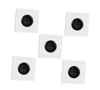 WOONEKY 5Pcs Wall Plate with Rubber Pad Cable Pass Through Outlet Cover for Tv Speaker Coaxial Wires Cable Management Wall Hole Cover Panel Easy Install Organizer