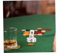 WOONEKY 5pcs White Poker Dice Sided Dice for Party Game Props Birthday Bar Pub Club Entertainment