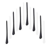 WOONEKY 6 Pairs Anti-Slip Eyeglass End Tips Soft Silicone Ear Sleeve Pieces Glasses Leg Covers Round Pinholes, Black and Transparent, Suitable for Eyewear Temple Protection and Slip