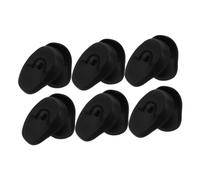 WOONEKY 6 Pairs Black Silicone Ear Covers Hair Dye Ear Protection Earmuffs Reusable Soft for Hair Coloring Bathing Shower Salon Spa Home