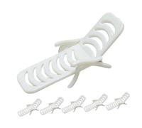 WOONEKY 6 Pcs Miniature Dollhouse Beach Chair White PVC Mini Chairs for Dollhouse Decorations Realistic Tiny Furniture Accessories for Craft Projects and Collectors