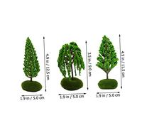 WOONEKY 6 pcs Miniature Model Trees for Train Scenery Lightweight Plastic Mini Trees for DIY Landscape Architecture Model Railroads Micro Building Craft