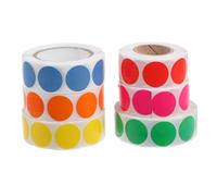 WOONEKY 6 Rolls Round Dot Stickers 1.9Cm Adhesive Coding Labels 500 Removable Circle Dots for Office School Colour Coding Organizing with Orange Yellow Blue Red Green Magenta