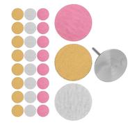 WOONEKY 60pcs 25mm Nail Sanding Discs Set with 80# 180# 240# Grit Sandpaper Bands and Drill Bits for Electric Nail Drill, Foot File Replacement Pads for Hard Skin and Callus Removal