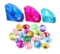 WOONEKY 60pcs Colourful Diving Gem Toys for Kids Acrylic Pool Gems Underwater Treasure Hunt Bath Toys Stage Performance Props Beach and Pool Play Set