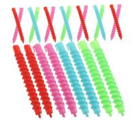 WOONEKY 60pcs Curling Spiral Perm Rods Hair Curling Rods for Spiral Curls Perm Curlers for Short Hair Use