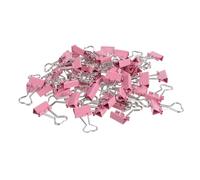 WOONEKY 60pcs Pink Heart-Shaped Metal Binder Clips Hollow Decorative Paper Clamps for School Office Home Organization Cute Mini Document Clips for Neat Material Management