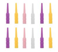 WOONEKY 64Pcs Replacement Crib Pegs for Traditional Cribbage Board, Plastic Game Pins in Pink White Purple Yellow, Scoring Pegs Set for Board Game Accessory