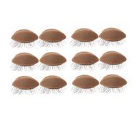 WOONEKY 6pairs Eyelash Extension Replacement Eyelids Makeup Practice Kit Removable Head Model