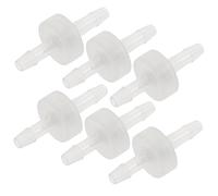 WOONEKY 6pcs Aquarium Water Valve Check Valves 4mm Inline One-way for Air Liquid Transfer Acid Alkali Resistant Way Check