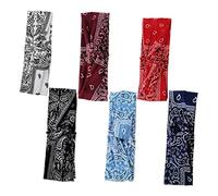 WOONEKY 6PCS Bohemian Style Women Yoga Headwraps Elastic Hair Bands for Fitness Daily Use Comfortable Breathable Headdress Random Styles for All Head