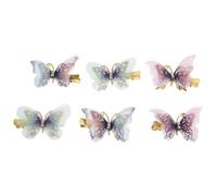 WOONEKY 6pcs Butterfly Hair Clips for Women Ergonomic Tiny Barrettes for Bangs and Side Hair Hairfriendly Accessories for Hanfu Princess Dresses Secure Hold and Stylish Design