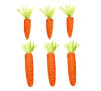 WOONEKY 6Pcs Carrot Shaped Pet Cat Chew Safe Bite for Indoor Cats Small Pets Hamsters Guinea Pigs with Realistic Texture and Design for Fun Easter Party Decor