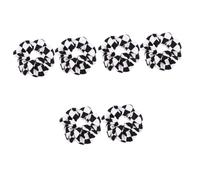 WOONEKY 6pcs Chessboard Pattern Hair Scrunchies for Women Soft Chiffon Elastic Hair Bands Stylish and Functional for Daily Use