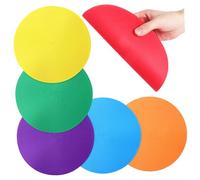 WOONEKY 6pcs Circular Floor Spot Markers Nonslip Agility Dots for Sports Training Classroom Carpet Spots Durable Colored Discs for Gym and Outdoor Use