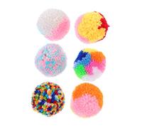 WOONEKY 6pcs Colorful Cat Molar Balls Interactive Chew for Kittens Fun and Engaging Pet Plaything for Health and Exercise