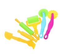 WOONEKY 6Pcs Colorful Dough Tools Rolling Clay Molds Handmade Abs Clay Tools for Preschool DIY Craft Play Enhancing Shape Recognition Safe